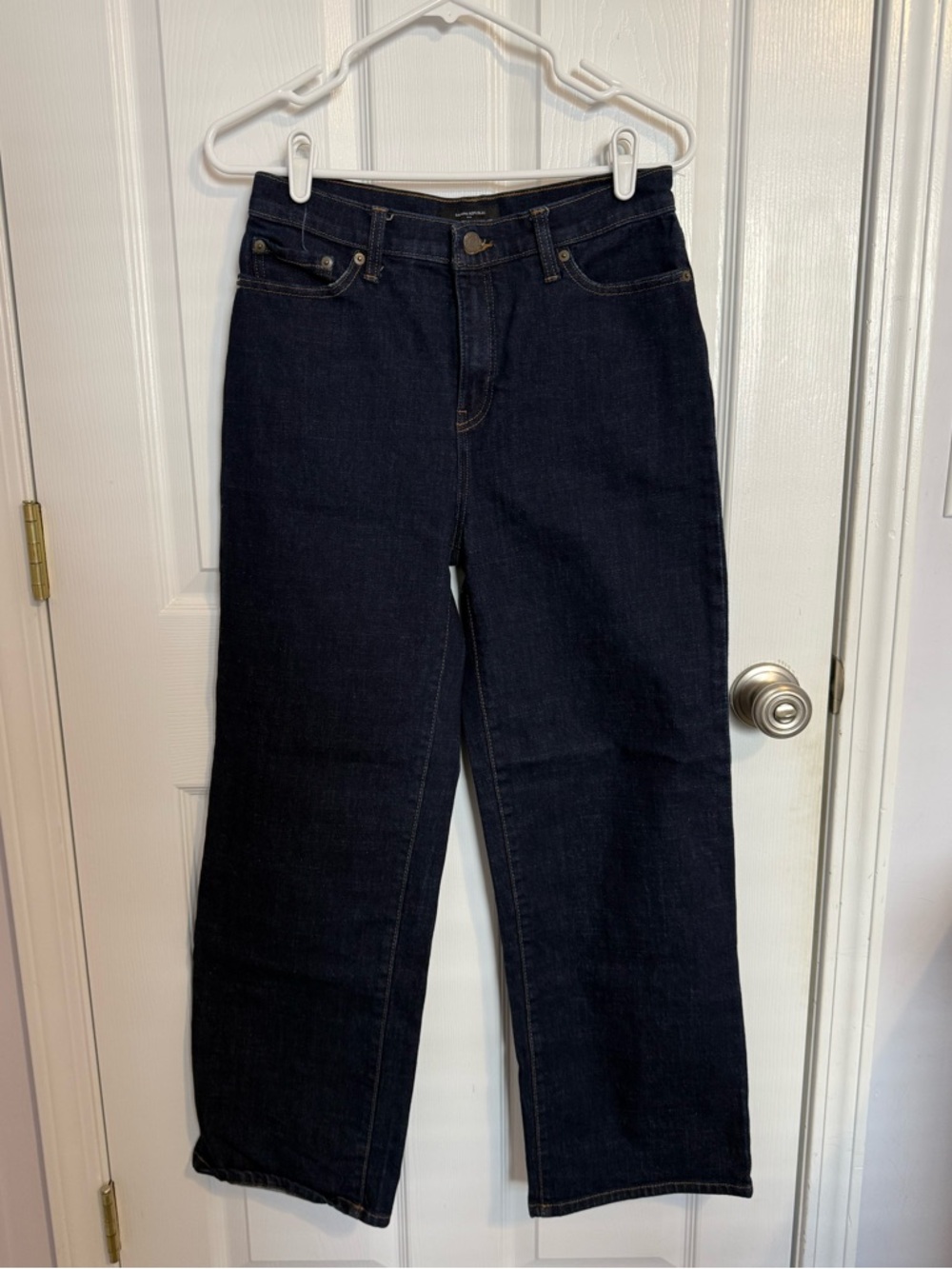 Banana Republic Factory Ultra High Rise Wide Leg Jeans - Dark Wash - Size 4/27